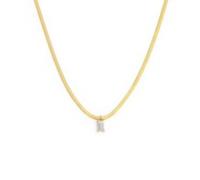 Collana catena snake con zircone baguette