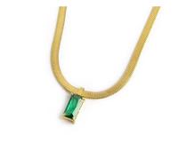 Collana catena snake con zircone baguette