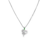 Collana catena snake quadrata con serpente pendente