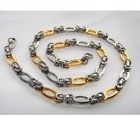 Collana catena UOMO Nero/argento, Oro/argento Acciaio inox S.Steel 316L