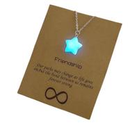 Collana Che Si Illumina Al Buio/1 Pezzo A Forma Di Stella Che Si Illumina Al Buio Blu Fluorescente/Semplice Carino Collana Che Si Illumina Al Buio Ciondolo In Pietra Naturale Fluorescente Collana Un