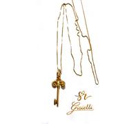 Collana Chiave 45cm ORO GIALLO Lucida ORO 18KT 18 CARATI 750% List 255€