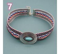 Collana Choker Etnica Retro In Metallo Jacquard Con Design Indiano Gioielli Boho