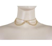 Collana Choker In Gioielli Moda Da Donna Oro Metallo Catena Multi Strati Onde