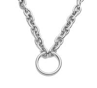 Collana Choker Punk Geometrica in Metallo Argento per Donna Ragazza