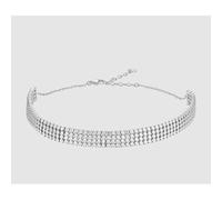 COLLANA CHOKER TENNIS DONNA IN ACCIAIO CON ZIRCONI BIANCHI