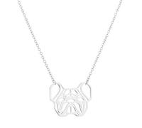Collana Cine Carino Origami Big Dog Head Animal Necklace Collana per Cani Geometrici da Solo