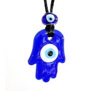 Collana Ciondolo Hamsa Malocchio Fatima Protezione Mani Vetro Kabbalah Gioielli