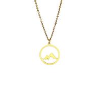 Collana Ciondolo Hollow Round Mountain Mountain Villana Collana Fashion Collana Gioielli per l'anniversario delle Donne Memoria Presente Gioielli di Compleanno Regali