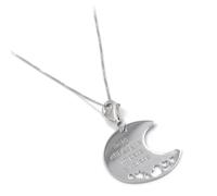 Collana Ciondolo Luna in Argento 925 Incisione Solo Chi Sogna Impara a Volare