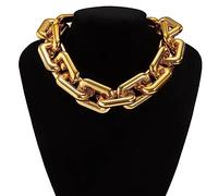 Collana Ciondolo Punk Grande Catena Grossa Collana Girocollo Dichiarazione Color Oro Hip Hop Streetwear Collana a Catena a Maglie quadrate Gioielli Gioielli Regali di Compleanno per Donna Uomo