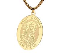 Collana Ciondolo santico Cyprian medaglia Collana potenti Preghiere e congiunzioni Religione Vintage amuleto Gioielli Gioielli di Compleanno Regali