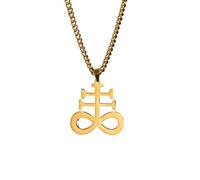 Collana Ciondolo Sigillo della Collana lucifero satatas Cross Leviathan Cross Pendants for mene Amulet Gioielli di Gioielli Regali di Compleanno Regali