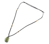 Collana Ciondolo Verde Meteorite 2,5x1,5x0,8cm Irregolare | Design Elegante e Delicato, Stile Moda, per Strada e Festa, Look Distintivo e Facile da Indossare