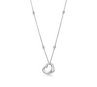 Collana Classica in Argento Sterling 925 con Amore in Oro Rosa, Pendente con Trifoglio, Busta, Catena con clavicola, Moda Donna