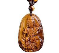 Collana, collana Feng Shui, collana di ricchezza, collana di pietre preziose naturali, collana di pietra occhio di tigre, ciondolo di Buddha, amuleto di cristallo for donne e uomini, protezione, mucca