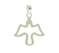 Collana Colomba della Pace in Argento 925, con Catena 45 cm e Astuccio | Ciondolo di 19x18 mm, gioiello artigianale, regalo per comunione, cresima o compleanno