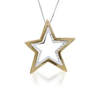 Collana Comete Donna in Oro bianco Diamante 0.13 Ct GLB392