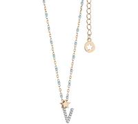Collana Comete Gioielli stella lettera portafortuna argento rosè e zirconi (V)