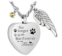 Collana commemorativa a forma di ala di cuore in acciaio inossidabile per ceneri capelli o profumi accessorio per gli amanti dei ricordi da indossare tutti i giorni con ciondolo commemorativo, Misura