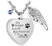 Collana commemorativa a forma di ala di cuore in acciaio inossidabile per ceneri capelli o profumi accessorio per gli amanti dei ricordi da indossare tutti i giorni con ciondolo commemorativo, Misura