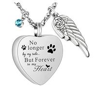 Collana commemorativa a forma di ala di cuore in acciaio inossidabile per ceneri capelli o profumi accessorio per gli amanti dei ricordi da indossare tutti i giorni con ciondolo commemorativo, Misura