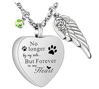 Collana commemorativa a forma di ala di cuore in acciaio inossidabile per ceneri capelli o profumi accessorio per gli amanti dei ricordi da indossare tutti i giorni con ciondolo commemorativo, Misura