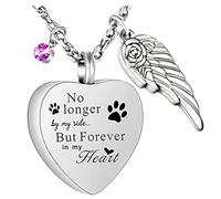 Collana commemorativa a forma di ala di cuore in acciaio inossidabile per ceneri capelli o profumi accessorio per gli amanti dei ricordi da indossare tutti i giorni con ciondolo commemorativo, Misura