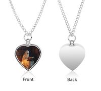 Collana commemorativa con ciondolo a forma di cuore per ceneri di Halloween, fantasma