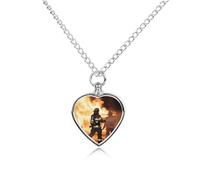 Collana commemorativa per ceneri, con kit di riempimento, catena regolabile da 70 cm, gioiello funerario per cremazione, ciondolo a forma di cuore per cani e gatti