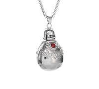 Collana commemorativa per ceneri e pellicce, elegante medaglione in argento con pietra rossa: tieni il tuo amato animale domestico vicino al tuo cuore, regalo di simpatia per la perdita degli animali