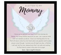 Collana commemorativa per la perdita della gravidanza e angelo del bambino, con lettera alla mamma