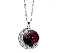 Collana Con 12 Costellazioni Forma Luna Rotante Che Si Illumina Al Buio Per Uomo Collana Con Ciondolo Forma Segno Zodiacale Per Donna Regalo Gioielli Astrologici Oroscopo Zodiacali Per Vergine