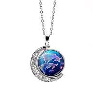 Collana Con 12 Segni Delle Costellazioni Dello Zodiaco Collana Con Ciondolo A Forma Di Luna Rotante Cava Alla Moda Regalo Di Astrologia Celeste Per Donna/Uomo Oroscopo Regalo Di Compleanno Per Pesci