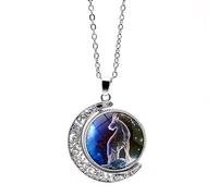 Collana Con 12 Segni Zodiacali Collana Con Ciondolo A Forma Di Luna Rotante Cava Alla Moda Regalo Di Compleanno Per Donna/Uomo Con Oroscopo E Astrologia Celeste Capricorno
