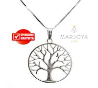 Collana con albero della vita in argento 925 grande,lunga 80 centimetri venezian