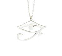 Collana con amuleto Reiki e Occhio di Horus in Argento Sterling 925 per Uomo e Donna, Collana Minimalista con Occhio Che Tutto Vede - Collana vinttage con Occhio di Ra, Collana con Ciondolo Occhio di
