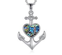 Collana con Ancora in Argento Sterling NNutic Ancoraggio da Montagna e Corda per Faro Gioielli di Navigazione per Donne Equipaggio Ragazze Adolescenti Marinai Nautici