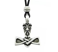 Collana con ascia martello di Thor ciondolo peltro gioielli vichinghi...