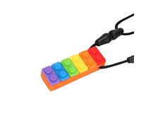 Collana con Blocchi per Massaggiagengive in Silicone, Resistente Alle Alte Temperature, Non Tossico, Pendente da Masticare per Neonati e Bambini (Massaggiagengive con mattoncini