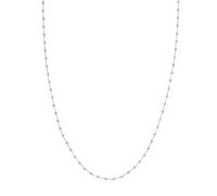 Collana Con Catena A Stazioni Di Perline Taglio Diamante 2,5Mm In Oro Bianco 14K