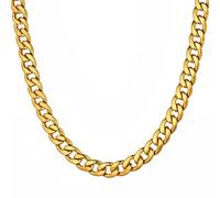 Collana con Catena in Acciaio Inox per Uomo o Donna - Argento, Oro, Nero o Oro Rosa - Larghezza 3mm/5mm/7mm - Lunghezza 45-60cm - Con Scatola di Gioielleria, Varios Tamaños, Acciaio inossidabile