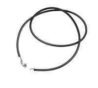 Collana con catena in pelle di gomma nera da 45/50/55/60 cm for donna e uomo, fatta a mano, con corda intrecciata, chiusura in acciaio inossidabile, ciondolo al collo, catena da 10 pezzi(45cm,3mm)