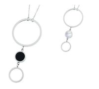 Collana con cerchio acrilico e madreperla Doubble Face