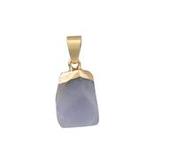 Collana con ciondoli Compleanno Regali di Natale Ciondolo in pietra naturale originale a forma di goccia Semplice for il suo matrimonio (Color : Blue chalcedony)