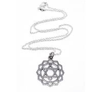 Collana con ciondolo 4° chakra cuore 4° chakra anahata argento catena 18" gio...