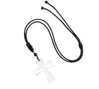 Collana con Ciondolo A Croce In Pietra Naturale Intrecciata A Mano per Uomo E Donna, Catena Regolabile con Corda, Pietra Preziosa, Energia, Fede, Regalo, Collana Di Cristallo Bianco