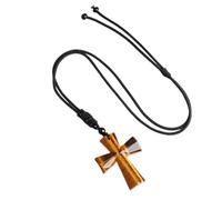 Collana con Ciondolo A Croce In Pietra Naturale Intrecciata A Mano per Uomo E Donna, Catena Regolabile con Corda, Pietra Preziosa, Energia, Fede, Regalo, Collana con Pietra Occhio Di Tigre