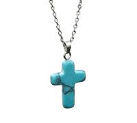 Collana Con Ciondolo A Croce In Pietra Naturale Per Donna E Uomo, Cristallo Di Quarzo Curativo, Chakra, Collana Con Pietre Preziose Reiki Con Catena, Gioielli Della Fede, Regalo Per Compleanno, Anni