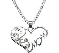 Collana con Ciondolo a Cuore I Migliori Regali per la Mamma Lettering Intagliato Micro-Set Zircone Catena d'Argento Gioielli per la Festa della Mamma Durable And Clever